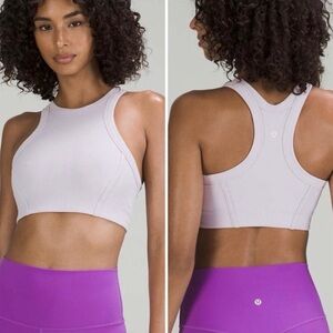 NWOT Lululemon Ribbed Nulu High-Neck Yoga Bra - Faint Lavender (Size 6)